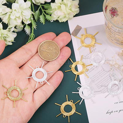 8 шт. 2-х цветные латунные кабошоны для жемчуга KK-CA0002-75-1