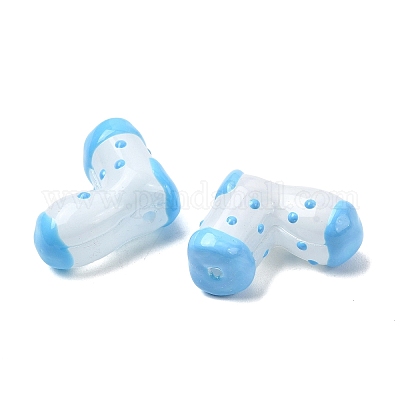 Стеклянные эмалевые бусины ручной работы GLAA-K070-04D-1