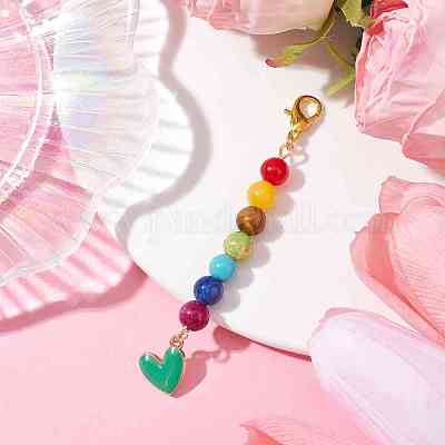 Подвеска в виде сердца из сплава эмали HJEW-JM01507-04-1