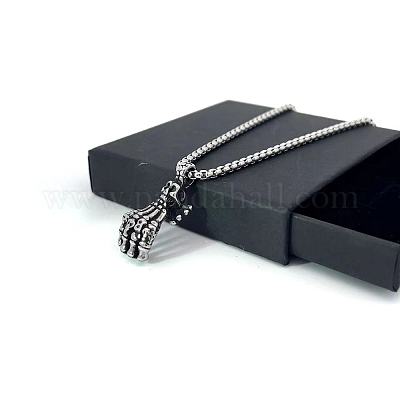 Ожерелья из нержавеющей стали с подвеской в виде черепа и скелета XG2067-1