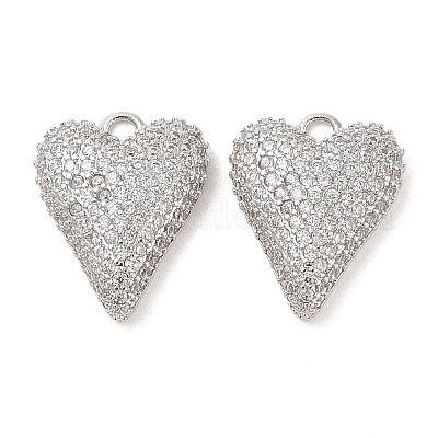 Латунные микропаве прозрачные подвески с фианитом KK-S388-01P-03-1