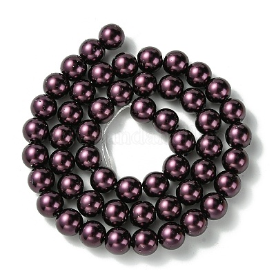 Экологически чистые стеклянные жемчужные бусины класса А HY-J002-8mm-HX042-1