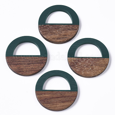 Подвески из смолы и ореха&nbsp;RESI-T035-15B-1