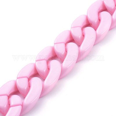 Непрозрачные акриловые цепочки ручной работы AJEW-JB00564-08-1