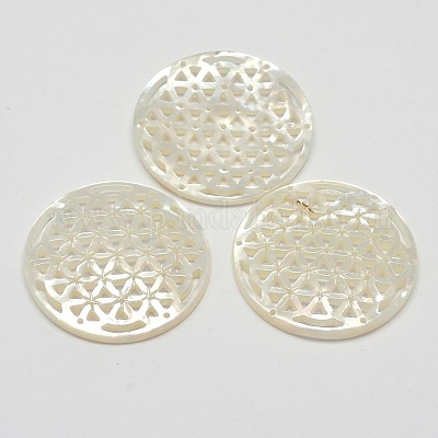 Естественно перламутр оболочки подвески SSHEL-L002-18-1