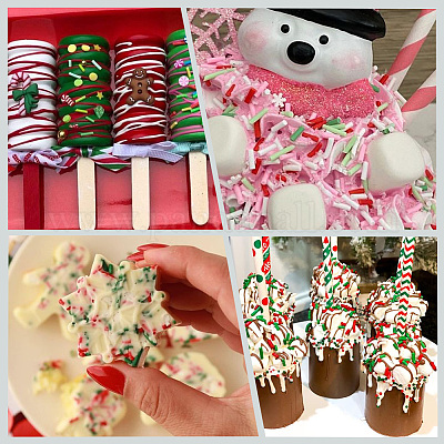 120 г 3-цветные бусины из полимерной глины ручной работы с рождественской тематикой CLAY-SC0002-08-1