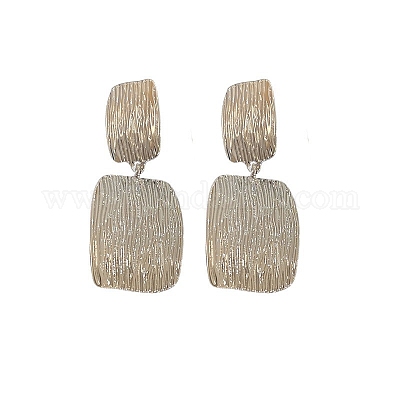 Прямоугольные серьги-гвоздики из сплава FS-WGCDEA7-02-1