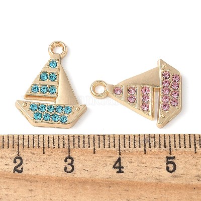 Подвески из сплава и страза PALLOY-E775-05G-1