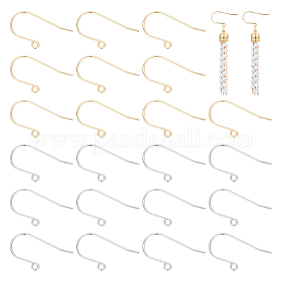 100 шт. 2-х цветные крючки для сережек из нержавеющей стали 304 STAS-UN0053-63-1