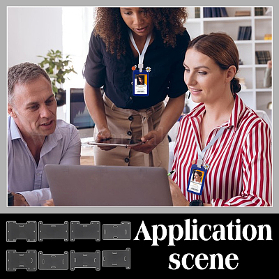 24 шт. 8 стильных прозрачных ПВХ-карточек для значков CDIS-FG0001-67-1