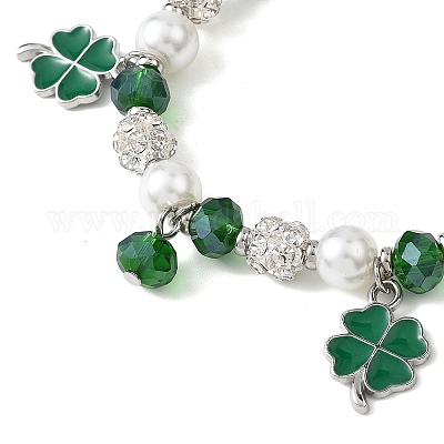 Сплав эмали шарм браслеты BJEW-JB12844-1