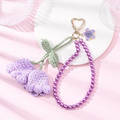 Подвеска ручной работы из хлопковой пряжи HJEW-JM04389-01-1