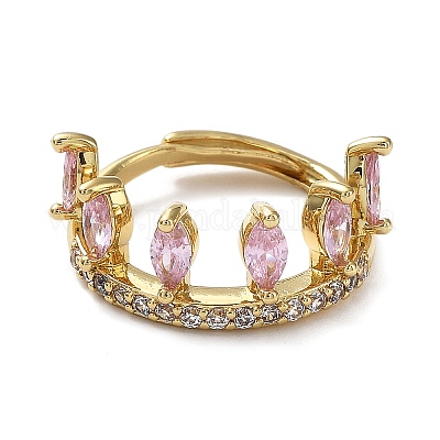 Регулируемые кольца заводной головки с кубическим цирконием RJEW-Q777-10G-02-1