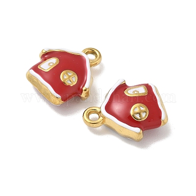 Подвески из нержавеющей стали 304 с эмалью STAS-L300-012G-10-1