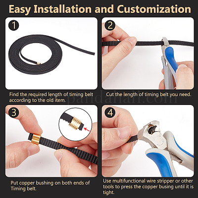 3D печать синтетического каучукового ремня ГРМ DIY-BC0014-61-1