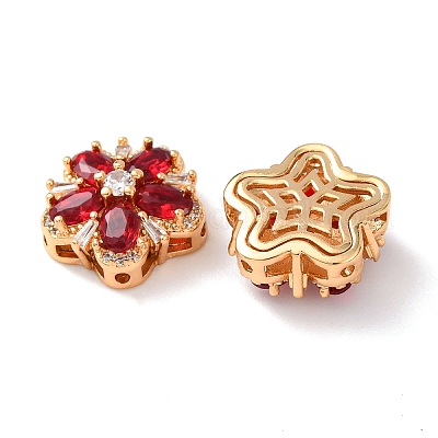 Латунные микро проложить кубического циркония бусы&nbsp;KK-A284-19G-01-1