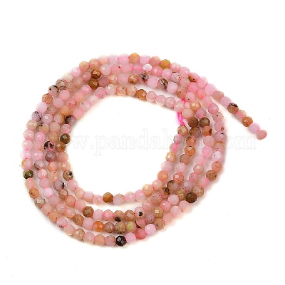 Нити бусин из натурального перуанского розового опала&nbsp;G-F798-A01-01B-1