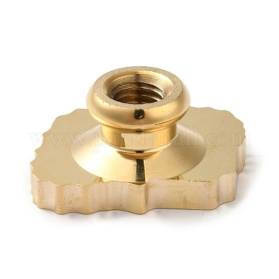 Геометрическая цветочная рамка из латуни AJEW-H149-01G-02-1