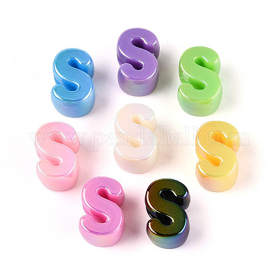 УФ-покрытие непрозрачные акриловые европейские бусины OACR-M027-03S-1