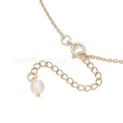 Ожерелья из круглых бусин из натурального смешанного камня и окрашенного кварца NJEW-JN05302-03-1