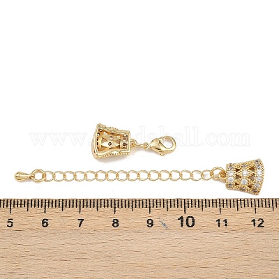 Латунные микрокристаллы кубического циркония с цепочкой KK-C136-02G-1
