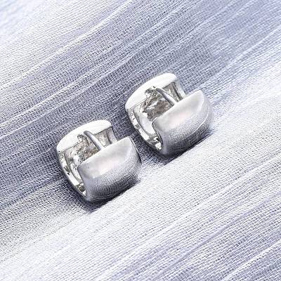 Латунные серьги обруча EJEW-Q015-21B-P-1