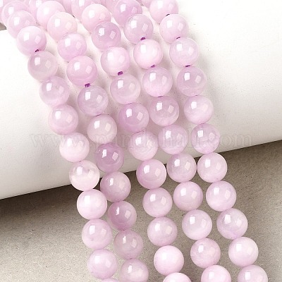 Природные кунцит бисер нитей&nbsp;G-D856-03-6mm-01-1