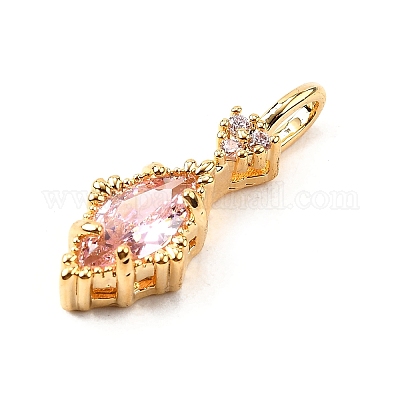 Латунные микро проложить кубического циркония подвески KK-F901-02C-G-1