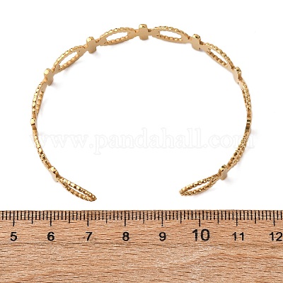 Браслеты-манжеты из нержавеющей стали 304 для женщин BJEW-G749-02G-1