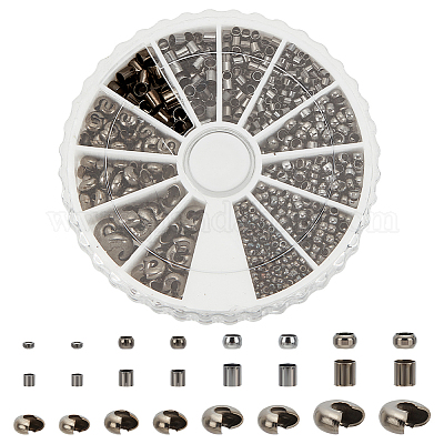 Зажимные бусины из латуни DIY-PH0004-06-1