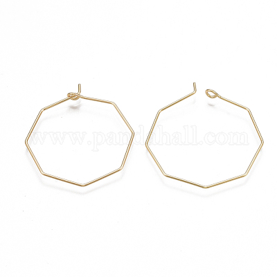 Латунная фурнитура для хооп серег KK-T038-428A-G-1