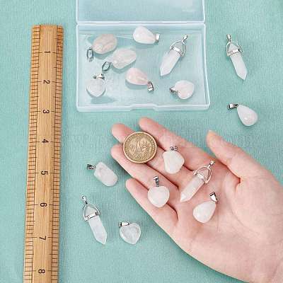 Подвески из натурального розового кварца G-SC0001-75-1