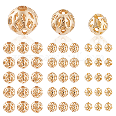 90шт 3 стиля латунные бусины KK-GA0002-19B-1