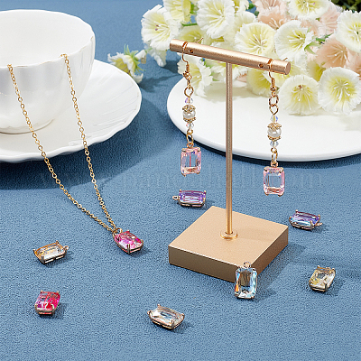 10шт 5 цвета прозрачные стеклянные подвески GLAA-FH0001-26-1