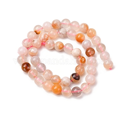 Натуральные вишневые агатовые бусины G-D313-A01-8mm-1