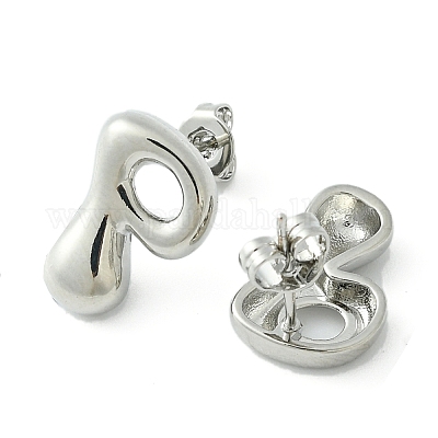 Серьги из латуни с покрытием стойки EJEW-S222-01P-P-1