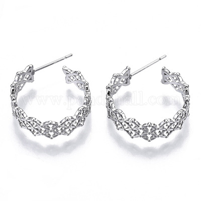 Серьги-кольца из латуни KK-N232-114P-NF-1