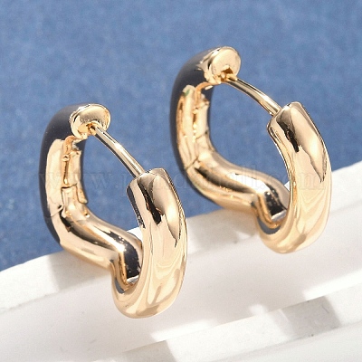 Латунные серьги обруча EJEW-D320-12G-1