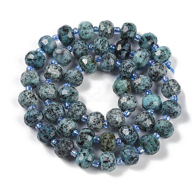 Нити бусин из натуральной кунжутной яшмы G-H057-A21-01-1