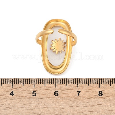 Кольца-манжеты из нержавеющей стали 304 из смолы для женщин RJEW-D305-02G-1