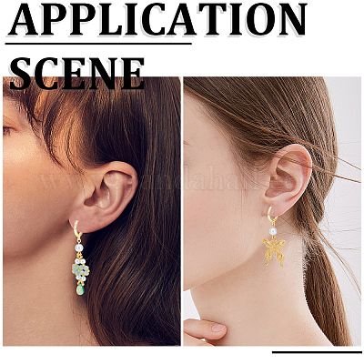 20 шт. латунная фурнитура для сережек-колец KK-BBC0021-39-1