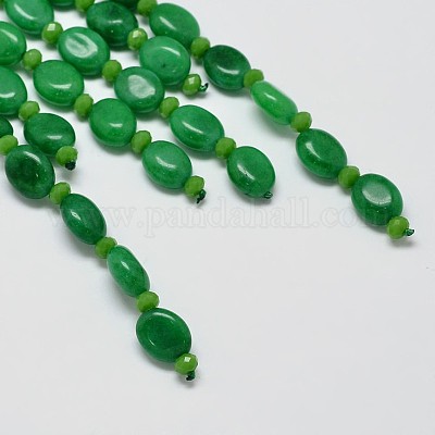 Цветочные стекла бисером ожерелья Lariat NJEW-P102-37B-1