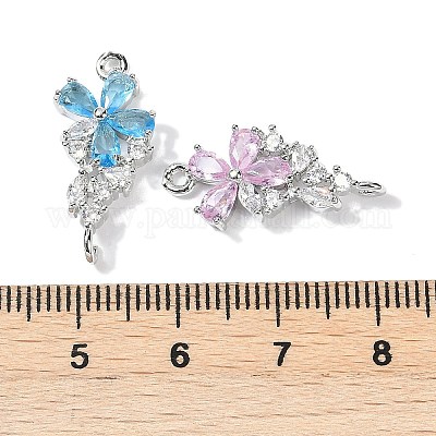 Латунь стекло кулоны KK-D291-05P-1