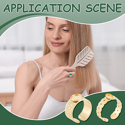 4 шт. 4 стиля фурнитуры для открытых манжет из нержавеющей стали 304 STAS-UN0057-71-1