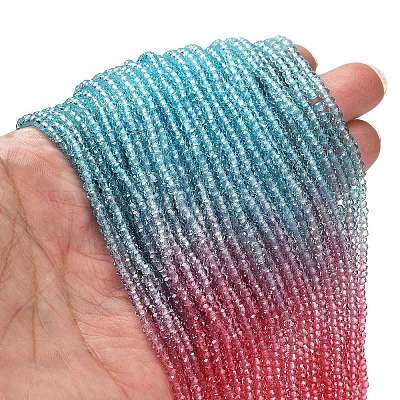 Прозрачные окрашенные стеклянные бусины DGLA-A034-T1mm-A11-1