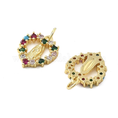 Латунные микро проложить кубического циркония подвески KK-C092-24L-G-1