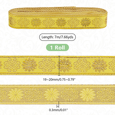 Лента из полиэстера в этническом стиле OCOR-WH0085-24-1