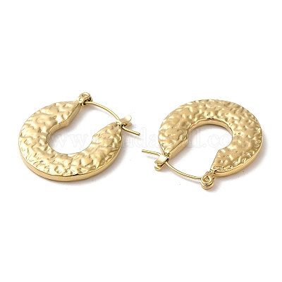 Серьги-кольца из нержавеющей стали 304 с покрытием для женщин EJEW-Z026-29G-1