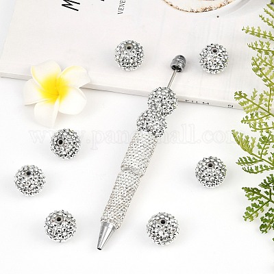 Бусины со стразами из смолы RESI-S315-18x20-15-1