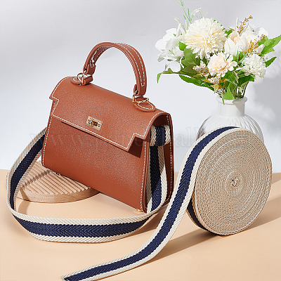 10 ярд полосатой ленты из полиэстера SRIB-WH0011-068A-1